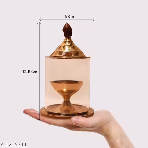Dhoop Diya with Glass Cover