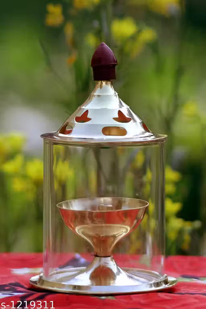 Dhoop Diya with Glass Cover