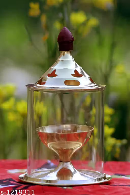 Dhoop Diya with Glass Cover