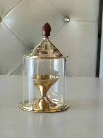 Dhoop Diya with Glass Cover
